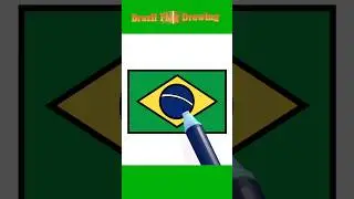 Brazil Flag Drawing #drawing #drawingtutorials #brazil