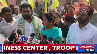 Kalvakuntla Kavitha Unveils Telangana Jagruthi Flag at Kothagudem&rsquo;s MG Road Market
