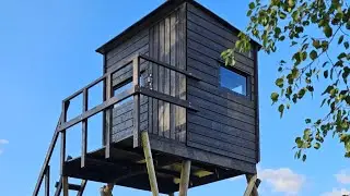 Roku darbs un daudz pacietības- tā ir &scaron;ī torņa vērtība. Slēgtais medību tornis.