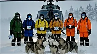 Heavy Snowfall Rescue | 5 Unconscious Dogs Saved by Helicopter Team