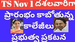 Ts College reopening date 2020|Ts College,school reopening date 2020 news| ts school,colleges reopen
