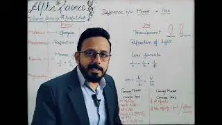 Difference and similarities between spherical lenses and mirrors by Kapil Sir's Alpha Science 