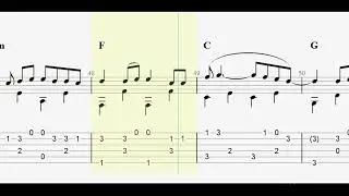 Dean Lewis: Be Alright with full tablature/sheet music for solo fingerstyle guitar
