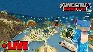 Hardcore Minecraft LIVE - Nether Resort Building (21.4k + day world)