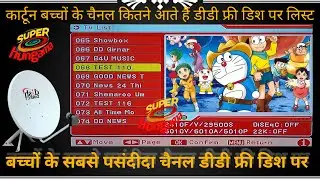 how many cartoon channel available on DD free dish. DD free dish per cartoon channel kitne aate Hain