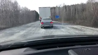 Федеральная трасса Тюмень-Ишим-Омск в районе города Ишим. Е22.    Federal highway in Russia.Е22