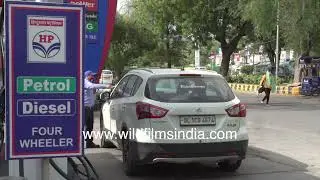 Delhi-ites prefer card payments at Hindustan Petroleum petrol pump opposite INA Market