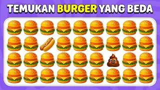 Temukan Emoji Yang Beda - Edisi Junk Food 🍔🍕🍩 | 30 Level | Mudah, Sedang, Sulit | Kuis Lebah