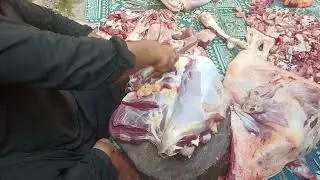 best 💯 bull leg cutting#meatlovers #food #beef #fishcutting #muttonfry #streetfood #skills #mutton