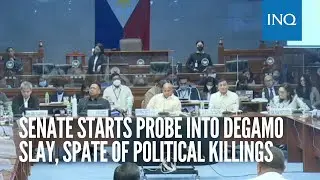 Senate starts probe into Degamo slay, spate of political killings | #INQToday