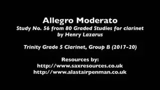 Allegro Moderato by Henry Lazarus (Trinity Grade 5 Clarinet)