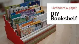 DIY bookshelf | Cardboard crafts | easy kids Bookcase