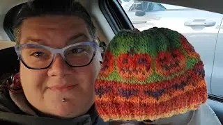 Doodle cards knit hat finished
