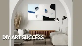 How To DIY A Large Abstract Wall Art Worth $1000 On A $20 Budget
