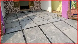 2 BedRoom House-Kota Stone-Parking Floor-Tandure Natural Stone Installation-Sand and Cement