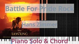 🎹Battle For Pride Rock, Solo & Chord, Hans Zimmer, Synthesia Piano