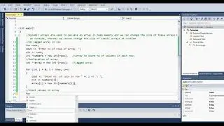 2D Dynamic Jagged Array in C++|Take Input in 2D  array|Output values of 2D array|Delete 2D Array