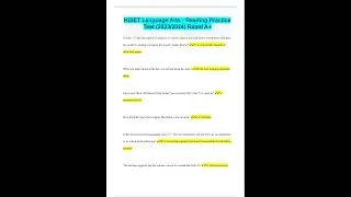 HiSET Language Arts   Reading Practice Test 2023 2024 Rated A+