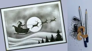 Christmas Drawing With Pencil // Santa Claus Drawing