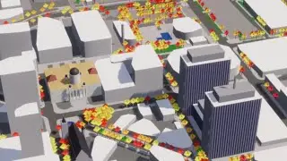 Drone Flythrough of Digital Twin of Syracuse, NY