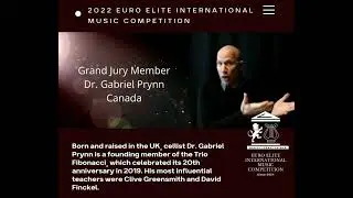 2022 Euro Elite International Competition Grand Jury Member Dr. Gabriel Prynn addressing finalists
