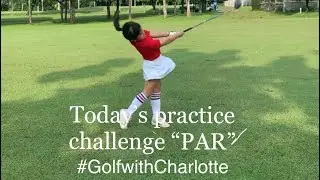 Practice on course with Coach  @ikaworo #zendayacharlotte #golfwithcharlotte #5yearoldgolfer