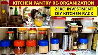 Kitchen Pantry Tour & Organization Idea | Easy & Budget Friendly Kitchen DIY Rack | Ideas & Tips| IM