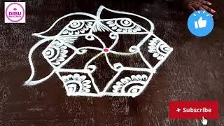 5x3 Dots Daily Use Rangoli☸️Easy Morning Muggulu | Friday Rangoli | Tipkyanchi Rangoli | Daily Kolam