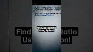 Find Aspect Ratio Using Python! 😯 