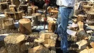 Splitz-All with the Splitz-Assist : split firewood with a safe easy wood splitter - By Good N Useful