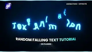 How to Animate Random Falling Text Animation + Effects | No Plugin