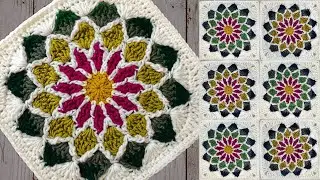 Crochet Stained Glass Granny Square @sara1111
