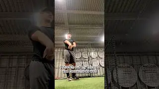 Stretching routine breakdown and PLYO ball throwing day!! #roadto90 #pitching #baseball #stretching