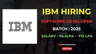 Software Developer at IBM | Entry-Level Opportunities 2025