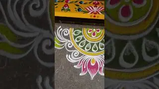 Pongal special rangoli border designs #vandana #rangoli #shorts #pongal #special