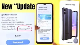 Samsung Galaxy A05 Security Patch Level Update - 1 January 2026