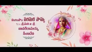Telugu Whats App Wedding Invitations nice light coloured