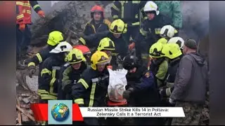Russian Missile Attack on Residential Building in Poltava Kills 14, Including Children