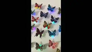 2pcs Beautiful Glow In The Dark Led Butterfly Night Light Home Bedroom Decorative For kids