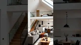✨ Modern Loft House Tour | Minimalist Design with Natural Light & Warm Wood Accents 🌞