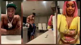 Chrisean Rock Friend StunnaGirl Cooking for Blueface & He is Loving HER View