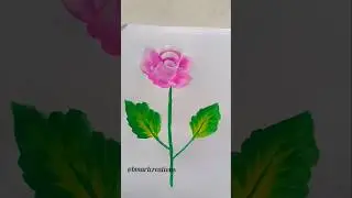 Try this!😮 One stroke flower painting 😍🌹 #shorts #painting #drawing #shortsvideo #canvas #drawing