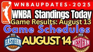 WNBA STANDINGS TODAY| August 13,2025 |NBA SCHEDULES #wnbaupdates #wnba2025 #schedule #wnba #standing