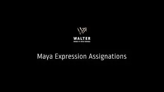Walter : Maya Expression Assignations