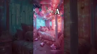 Glittering magical ✨ 💕🩷🌷pink princess room according to your first letter💟#trending #love #shorts