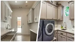 75 Laundry Room With An Utility Sink And White Countertops Design Ideas You'll Love ☆