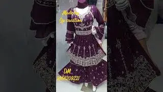 made by Op creation  gorget frock sharara suit hand work stone jerkon work ready made pcs 9868209221