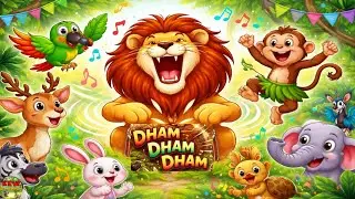 शेर की रोअर-ड्रम दहाड़ | Funny Jungle Story | Kids Moral Cartoon
