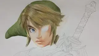 [TIMELAPSE] LINK FROM ZELDA TWILIGHT PRINCESS | PENCIL COLOR PAINTING (SHORT VERSION)