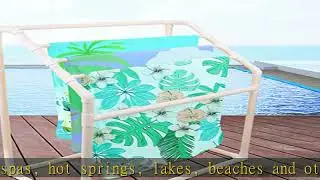 Pool Towel Rack Outdoor - 5 Bar Free Standing Poolside Towel Holder for Swimming Pool & Lake & Spa
